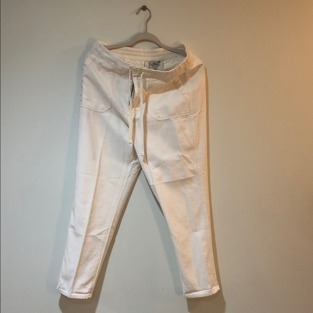 J. Crew Women's White Straight Leg Pants